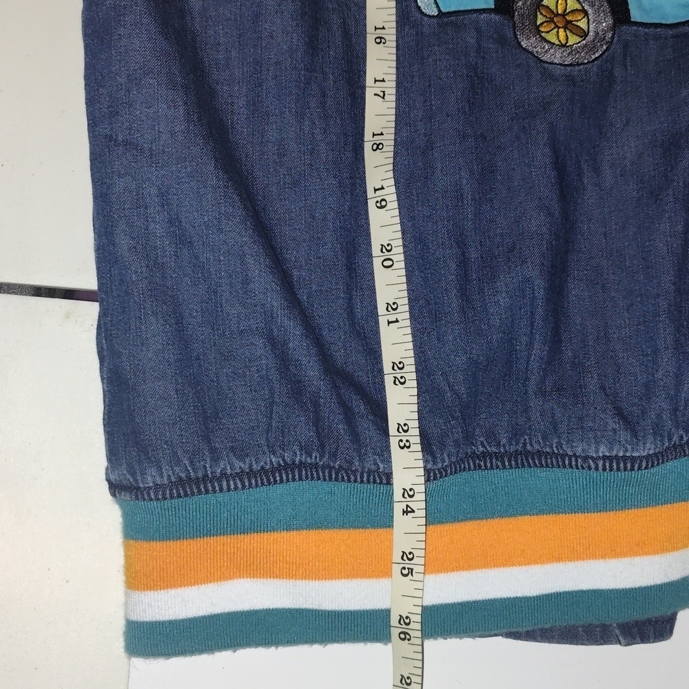 Scooby-Doo Varsity Style Denim Jacket With Mystery Machine Size Xsmall Button-up - Picture 8 of 9